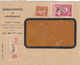 SEINE ENV 1935 PARIS ENTETE MESSAGERIE DE JOURNAUX HACHETTE LETTRE RECOMMANDEE TIMBRES PERFORES M.H. - 1921-1960: Période Moderne