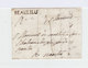 Sur Partie De Pli Cachet Linéaire Beaulieu. Taxe Manuscrite. Cachet De Cire. (1048x) - 1701-1800: Précurseurs XVIII