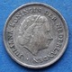 NETHERLANDS ANTILLES - Silver 1/10 Gulden 1962 KM# 3 Juliana - Edelweiss Coins - Netherlands Antilles