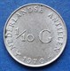 NETHERLANDS ANTILLES - Silver 1/10 Gulden 1970 KM# 3 Juliana - Edelweiss Coins - Netherlands Antilles
