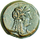 Ägypten - Ptolemäer: Ptolemaios VI. Philometor 180-145 V. Chr.: Bronzemünze,Vs: Isiskopf Mit Ährenkr - Griechische Münzen