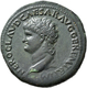 Nero (54 - 68): AE-Sesterz O.J., Lugdunum, Av. Belorbeerte Büste Nach Links, Rv: Ceres Mit Fackel Un - The Julio-Claudians (27 BC Tot 69 AD)