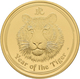 Australien - Anlagegold: Elizabeth II. 1952-,: 100 Dollars 2010 Year Of The Tiger (Lunar II.). 1 OZ - Andere & Zonder Classificatie