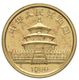 China - Volksrepublik - Anlagegold: 5 Yuan 1989, Goldpanda, KM# 183, Friedberg B8. 1,56 G (1/20 OZ), - Chine