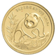 China - Volksrepublik - Anlagegold: 5 Yuan 1990, Goldpanda, KM# 268, Friedberg B8. 1,56 G (1/20 OZ), - Chine