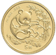 China - Volksrepublik - Anlagegold: 5 Yuan 1994, Goldpanda, KM# 611, Friedberg B8. 1,56 G (1/20 OZ), - Chine