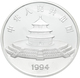 China - Volksrepublik: 50 Yuan 1994, Silberpanda. 155,50 G (5 OZ), 999/1000 Silber, KM# 617, Mit Chi - Chine