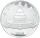 China - Volksrepublik: 100 Yuan 1994, Silberpanda. 373,24 G (12 OZ), 999/1000 Silber, KM# 618, Mit C - Chine