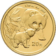 China - Volksrepublik - Anlagegold: 20 Yuan 2004, Goldpanda, KM# 1529, Friedberg B18. 1,56 G (1/20 O - China