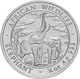 Sambia: Set 4 Münzen 2003, African Wildlife Elephant: 2 OZ (10.000 Kwacha, KM# 188), 1 OZ (5.000 Kwa - Zambia