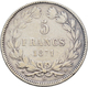 Frankreich: 3. Republik 1870-1940: Lot 2 Stück; 5 Francs Und 2 Francs 1871, Beide Mzz. K (Bordeaux), - Andere & Zonder Classificatie