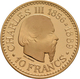 Monaco - Anlagegold: Rainier III. 1949-2005: 10 Francs 1966, 100 Jahre Monte Carlo. Probe (Essai) Vo - Autres & Non Classés