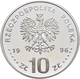 Polen: 10 Zlotych 1996, Zygmunt II. August, KM# Y 307. Polierte Platte. - Pologne
