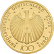 Deutschland - Anlagegold: 100 Euro 2005 Fußball WM 2006 In Deutschland (F - Stuttgart), In Originalk - Allemagne