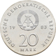 DDR: 20 Mark 1983, Martin Luther, Jaeger 1591, Stempelglanz. - Andere & Zonder Classificatie