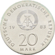 DDR: 20 Mark 1983, Martin Luther, Jaeger 1591, Vorzüglich-Stempelglanz. - Autres & Non Classés