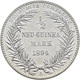 Deutsch-Neuguinea: ½ Neu-Guinea Mark 1894 A, 2,83 G, Auflage 20.070 Exemplare, Jaeger 704, Feine Kra - Duits Nieuw-Guinea