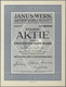 Alte Aktien / Wertpapiere: Lot 8 Aktien 8.11.1923 Der Janus-Werk AG München, 5 X 20.000 Mark Und 3 X - Autres & Non Classés