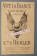 Partition VIVE LA FRANCE Chant National - Conte D'HERLEN - E. Collet éditeur - Musique Militaire - Militaria - Partitions Musicales Anciennes