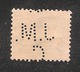 Perfin/perforé/lochung Switzerland No YT161 1921-1942 William Tell .M.  C.  Jacky, Maeder & Cie Trasporti Internazionali - Perforés