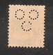 Perfin/perforé/lochung Switzerland No YT161 1921-1942 William Tell  Symbol Three Moons Crédit Suisse Genève - Gezähnt (perforiert)