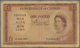 Cyprus / Zypern: Pair With 1 And 5 Pounds 1955, P.35, 36, Both In Well Worn Condition. 1 Pound With - Chipre