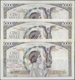 France / Frankreich: Set Of 3 CONSECUTIVE Notes 5000 Francs "Victoire" 1939 P. 97, S/N 06543291 & -3 - Sonstige & Ohne Zuordnung