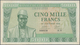 Guinea: 5000 Frans 1958 P. 10, Used With Light Folds, Pressed, Still Strongness In Paper And Nice Co - Guinee