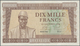 Guinea: 10.000 Francs 1958 P. 11, Used With Folds, Probably Pressed But Still Strong Paper And Nice - Guinée