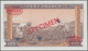 Guinea: 100 Francs 01.03.1960 Specimen P. 13s, With Specimen Overprint On Front And Back, Two Cancel - Guinée