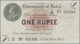 India / Indien: 1 Rupee 1917 P. 1e, Used With Vertical Folds, Probably Pressed Dry, No Holes Or Tear - India