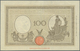 Italy / Italien: 100 Lire 1943 P. 59, Light Center Fold, Pressed But Still Very Strong Paper With Cr - Otros & Sin Clasificación