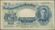 Mauritius: 5 Rupees ND(1937) P. 22, Portait KGVI, Used With Folds And Creases, Light Stain In Paper, - Mauricio