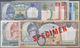 Nepal: Very Nice Set With 8 Specimen Banknotes 1, 2, 5, 20, 50, 100, 500 And 1000 Rupees ND(1980's) - Nepal