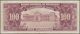 Nicaragua: 100 Cordobas 1959 P. 104B In Normal Used Condition With Folds And Light Stain In Paper, C - Nicaragua