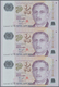 Singapore / Singapur: Set Of 7 Uncut Sheets Of 3 Notes (21 Notes In Total) Of 2 Dollars ND P. 46, Al - Singapour