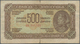 Yugoslavia / Jugoslavien: 500 Dinara 1944 "Partisan" Issue, P.54b, Highly Rare Note In Still Good Co - Jugoslawien