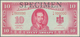 Yugoslavia / Jugoslavien: Not Issued Banknote 10 Dinara Series 1943 Specimen, P.35Bs, In Perfect UNC - Jugoslawien