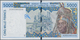 Africa / Afrika: Set Of 5 Banknotes West African States Conaining Senegal Letter "K" 500 Francs 1988 - Otros – Africa