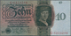 Deutschland - Deutsches Reich Bis 1945: 10 Reichsmark 1924 Ro. 168a In Erhaltung: VF-. - Autres & Non Classés