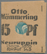 Deutschland - Briefmarkennotgeld: NEURUPPIN, Hämmerling, Kaufhaus, 15 Pf. Ziffer, Im Kleinen Faltkar - Otros & Sin Clasificación