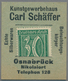 Deutschland - Briefmarkennotgeld: OSNABRÜCK, Carl Schäffer, Kunstgewerbehaus, 30 Pf. Ziffer, In Grün - Sonstige & Ohne Zuordnung