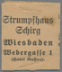 Deutschland - Briefmarkennotgeld: WIESBADEN, Strumpfhaus Schirg, Germania 50 Pf. Violett/schwarz, Im - Andere & Zonder Classificatie