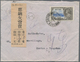 China - Portomarken: 1935, 1c. Orange Block Of Four Postmarked "Canton" On Reverse Of Incoming Cover - Portomarken