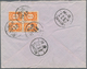 China - Portomarken: 1935, 1c. Orange Block Of Four Postmarked "Canton" On Reverse Of Incoming Cover - Postage Due