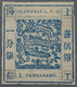 China - Shanghai: 1865, Large Dragon, "Candareen" In The Singular, Non-seriffed, 1 Cand. Blue On Lai - Sonstige & Ohne Zuordnung