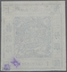 China - Shanghai: 1865, Large Dragon Non-seriffed, 1 Ca. Blue On Pelure Paper, All Sides Large Margi - Sonstige & Ohne Zuordnung