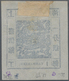 China - Shanghai: 1865, Large Dragon Non-seriffed, 1 Ca. Blue On Pelure Paper, All Sides Jumbo Margi - Sonstige & Ohne Zuordnung