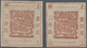 China - Shanghai: 1865, "Candareens." In The Plural, Two Singles Of 3 Cands. Light Red-brown On Thin - Sonstige & Ohne Zuordnung