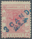 China - Shanghai: 1875, First Candareen Provisional Small Dragon Surcharges, 3 Ca. On 2 C. Rose Perf - Sonstige & Ohne Zuordnung